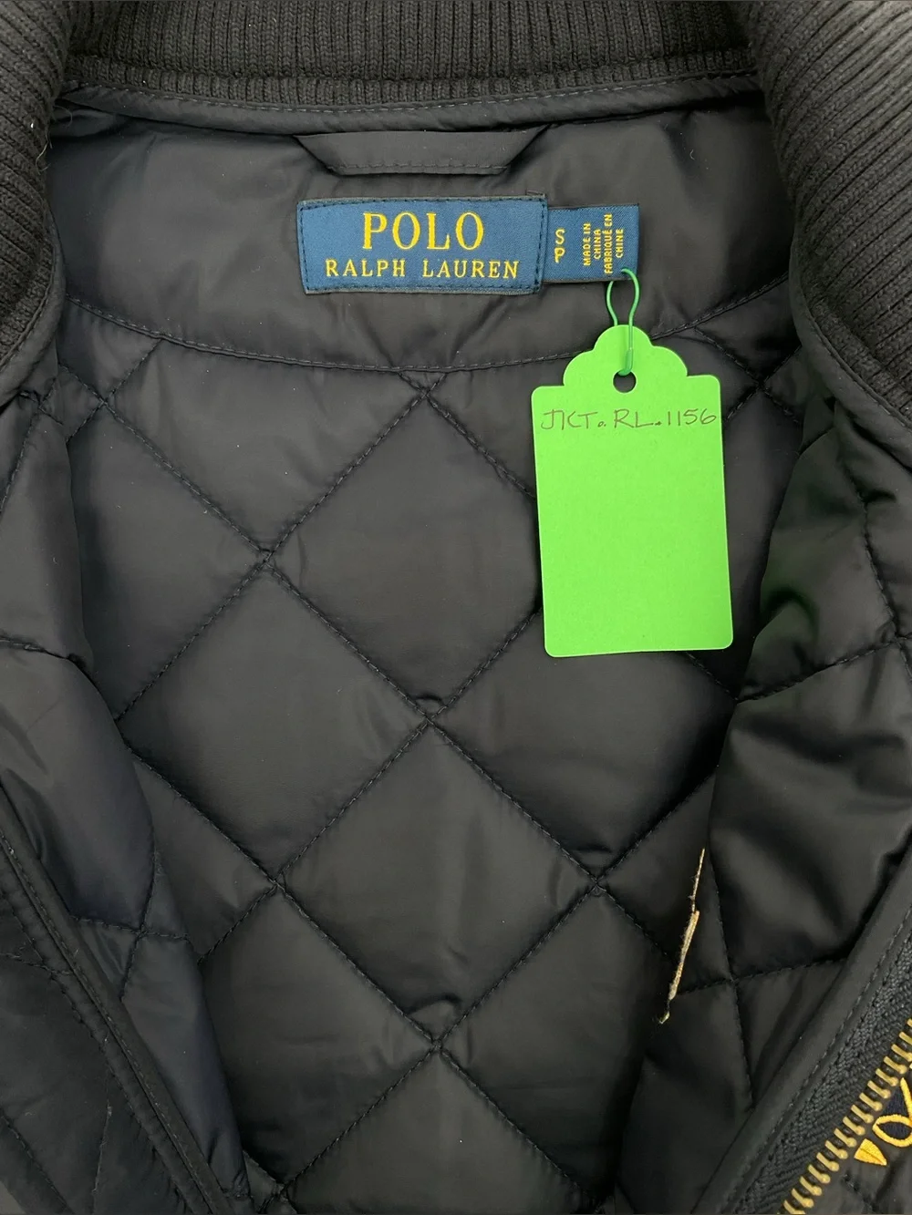 Polo Ralph Lauren Crest Quilted Vest Navy Suede Trim Equestrian Womens Small - Picture 11 of 16
